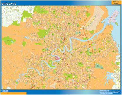 Brisbane laminated map