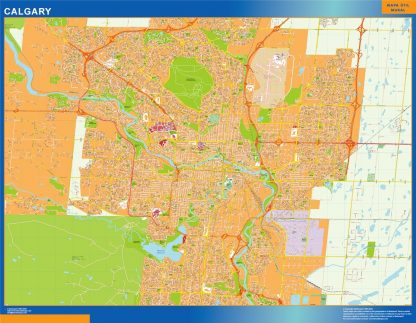 Calgary wall map