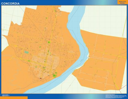 Concordia map in Argentina