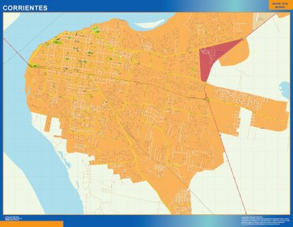 Corrientes map in Argentina