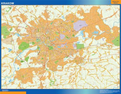 Cracovia map Poland