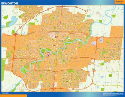 Edmonton wall map