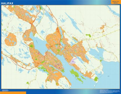 Halifax wall map