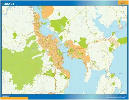 Hobart laminated map