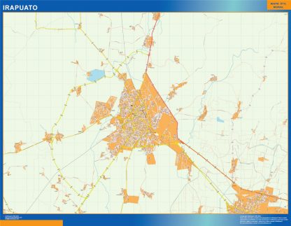 Irapuato map Mexico