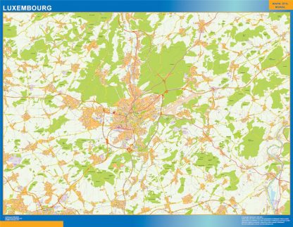 Luxembourg wall map