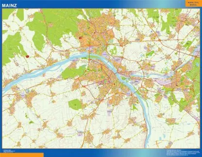 Mainz map in Germany