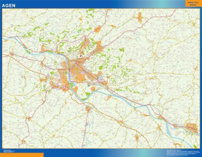 Map of Agen France