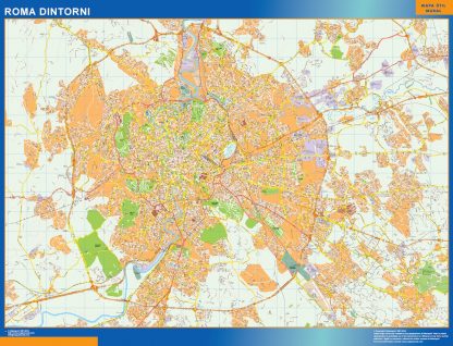 Map of Roma Dintorni city in Italy 