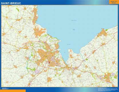 Map of Saint brieuc France