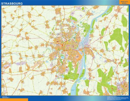 Map of Strasbourg France