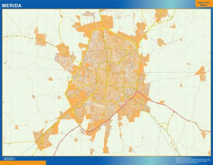 Merida map Mexico