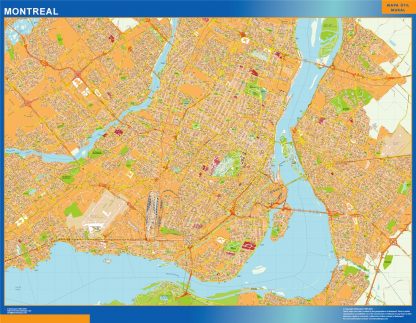 Montreal wall map