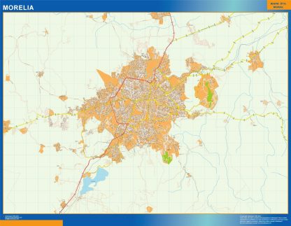 Morelia map Mexico