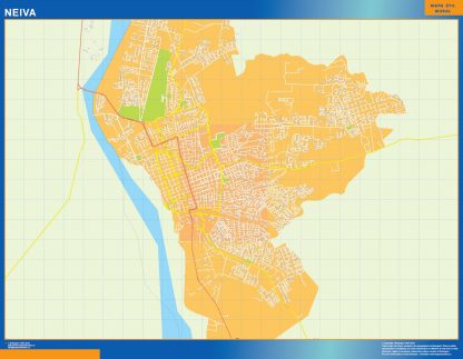 Neiva map in Colombia