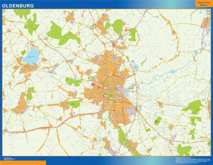 Oldenburg map in Germany