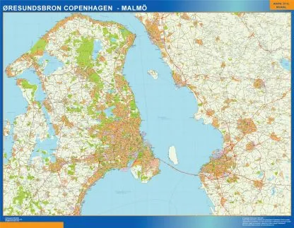 Oresundsbron map Denmark