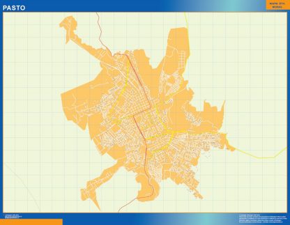 Pasto map in Colombia