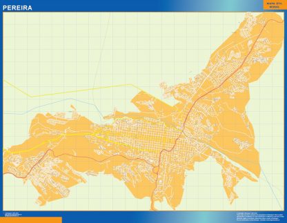 Pereira map in Colombia