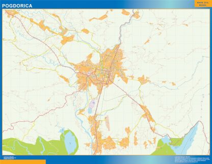 Pogdorica wall map