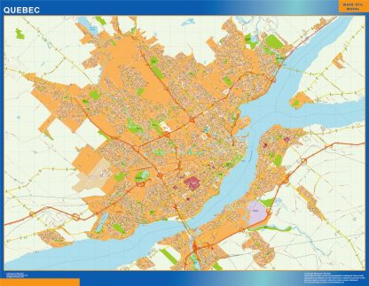 Quebec wall map