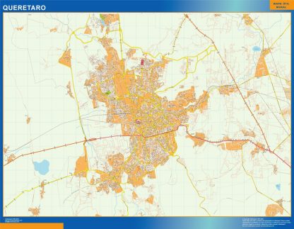 Queretaro map Mexico