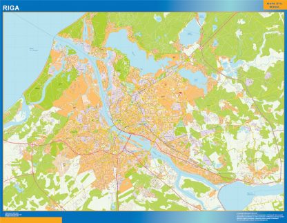 Riga wall map