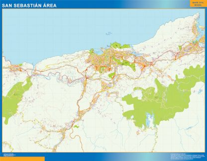 Road map San Sebastian Spain