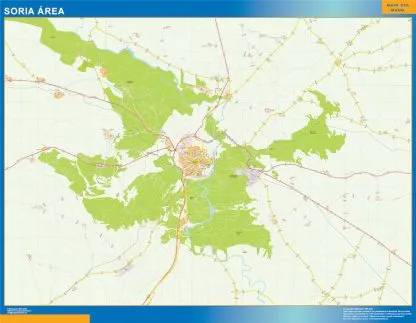 Road map Soria Spain