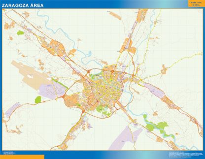 Road map Zaragoza Spain