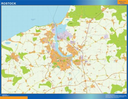 Rostock map in Germany