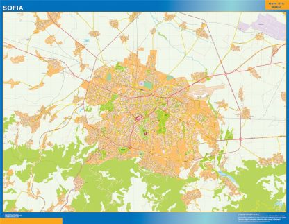 Sofia wall map