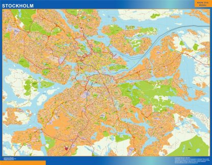 Stockholm map in Sweden