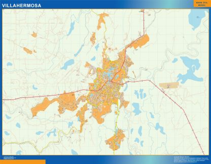 Villahermosa map Mexico