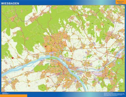 Wiesbaden map in Germany