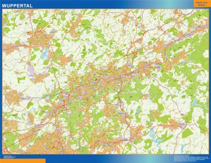 Wuppertal map in Germany